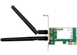 D-LINK Wireless N 300 PCI Express Desktop Adapter, 2 x detachable 2dBi antenna